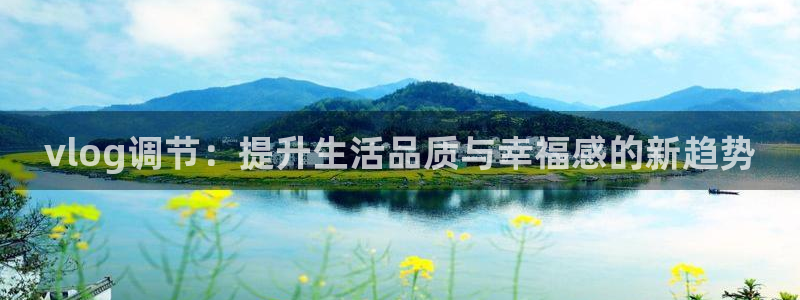 糖心免费.：vlog调节：提升生活品质与幸福感的新趋势